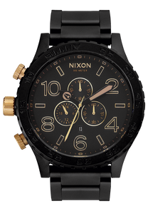 
NIXDEV01 51-30 Chrono Analog Watch - Matte Black / Gold - View 1