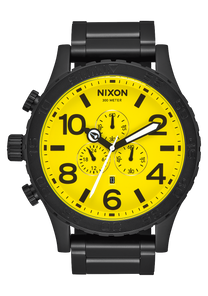
NIXDEV01 51-30 Chrono Analog Watch - All Black / Yellow - View 1