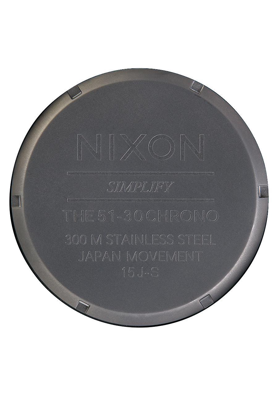
NIXDEV01 51-30 Chrono Analog Watch - Black / White / Gunmetal - View 4