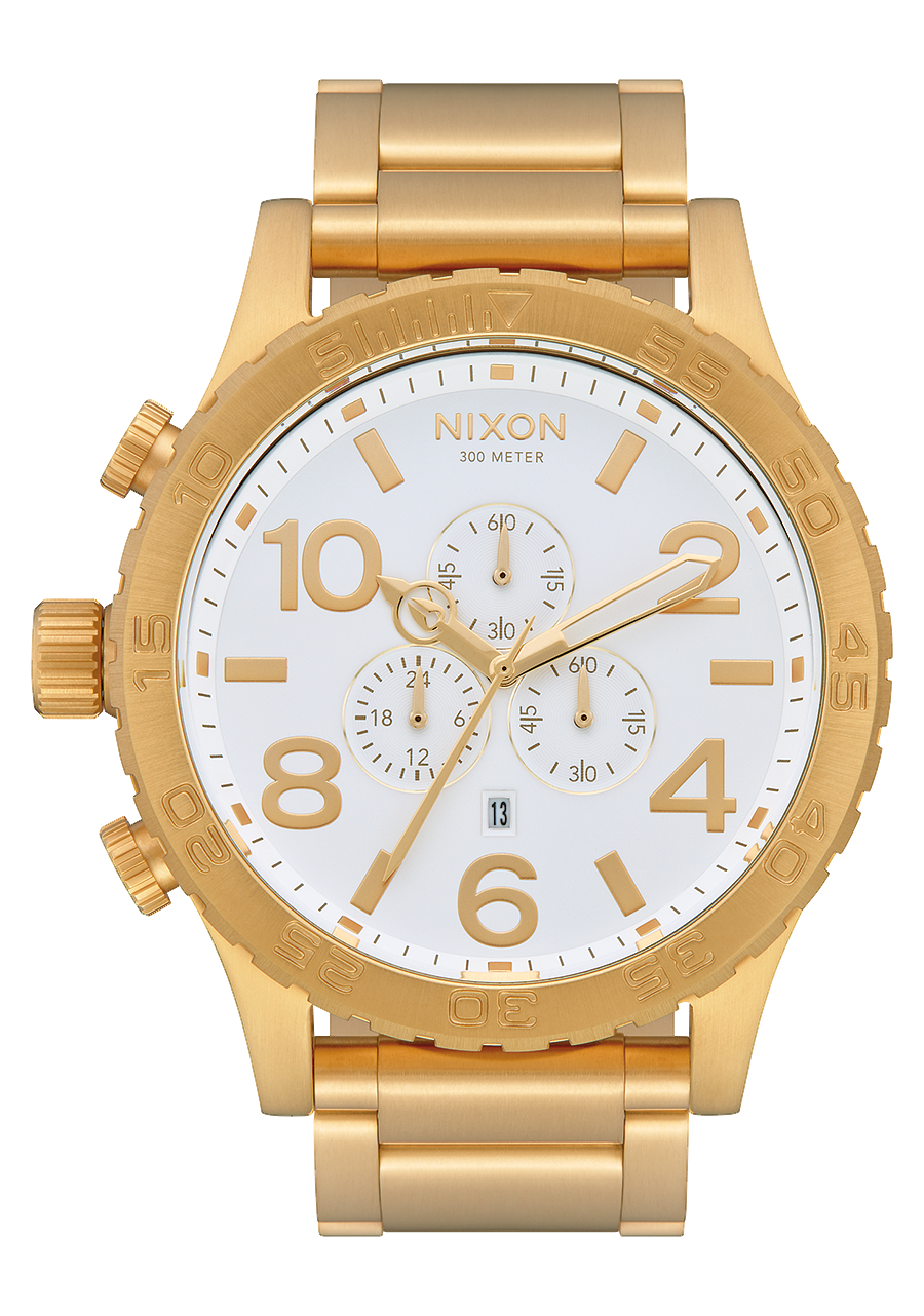 
NIXDEV01 51-30 Chrono Analog Watch - Gold / White - View 1
