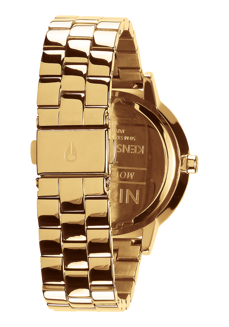 
NIXDEV01 Kensington Analog Watch - All Gold / Black Sunray - View 3