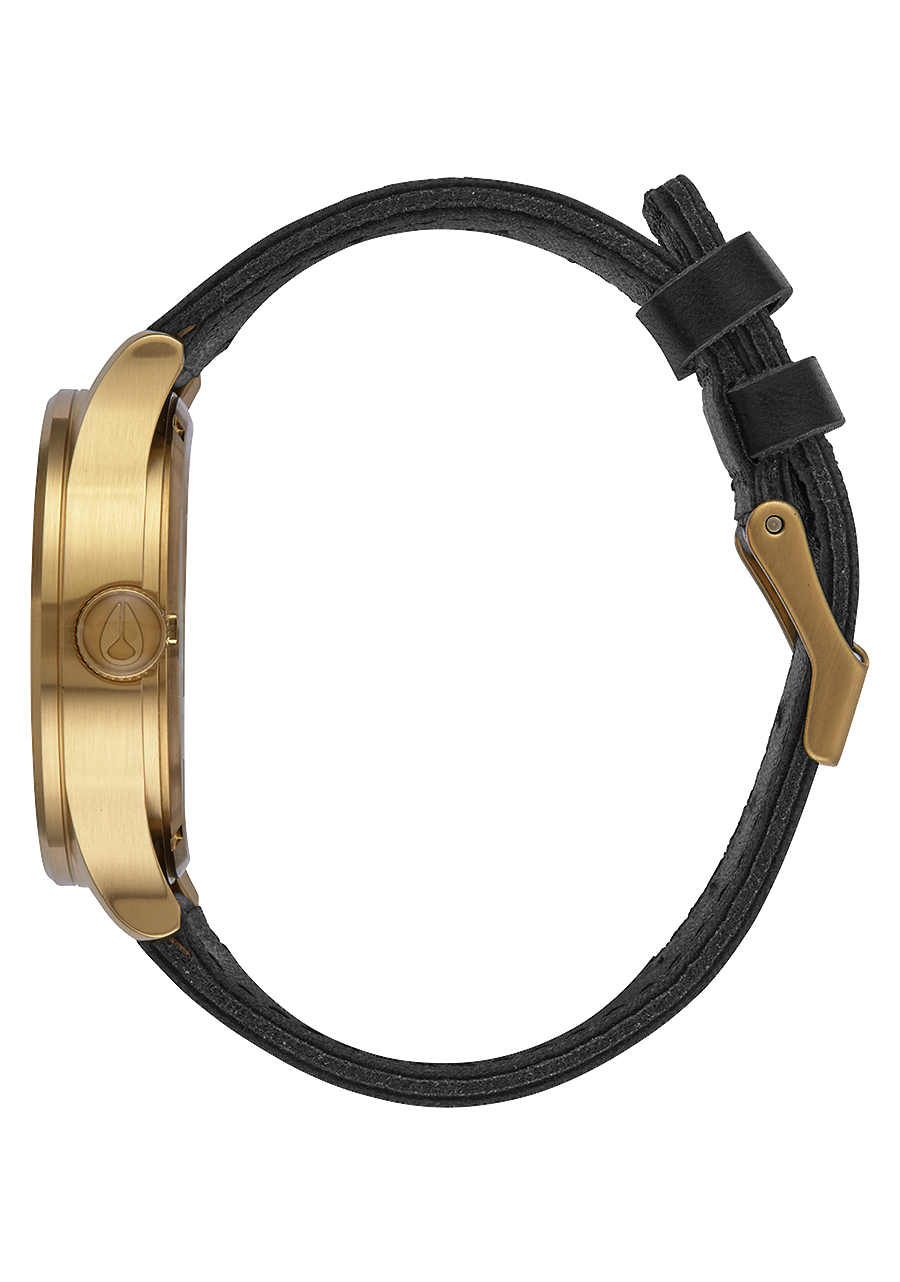 
NIXDEV01 Sentry Leather Analog Watch - Gold / Black - View 2
