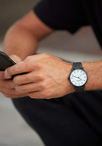 
NIXDEV01 CC Porter Analog Watch - All Black / White - View 5