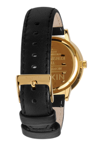 
NIXDEV01 Kensington Leather Analog Watch - Gold / Black - View 3