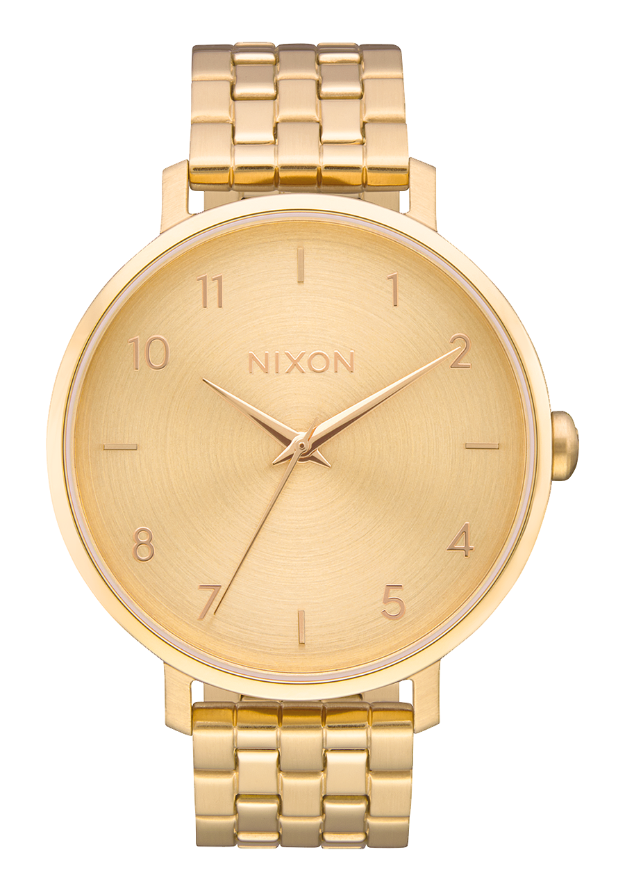 
NIXDEV01 Arrow Analog Watch - All Gold - View 1