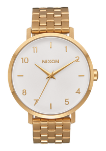 
NIXDEV01 Arrow Analog Watch - All Gold / White - View 1