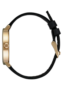 
NIXDEV01 Arrow Leather Analog Watch - Gold / Cream / Black - View 2