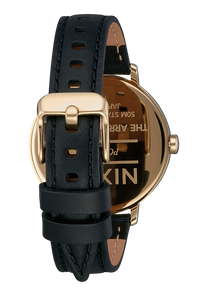 
NIXDEV01 Arrow Leather Analog Watch - Gold / Cream / Black - View 3