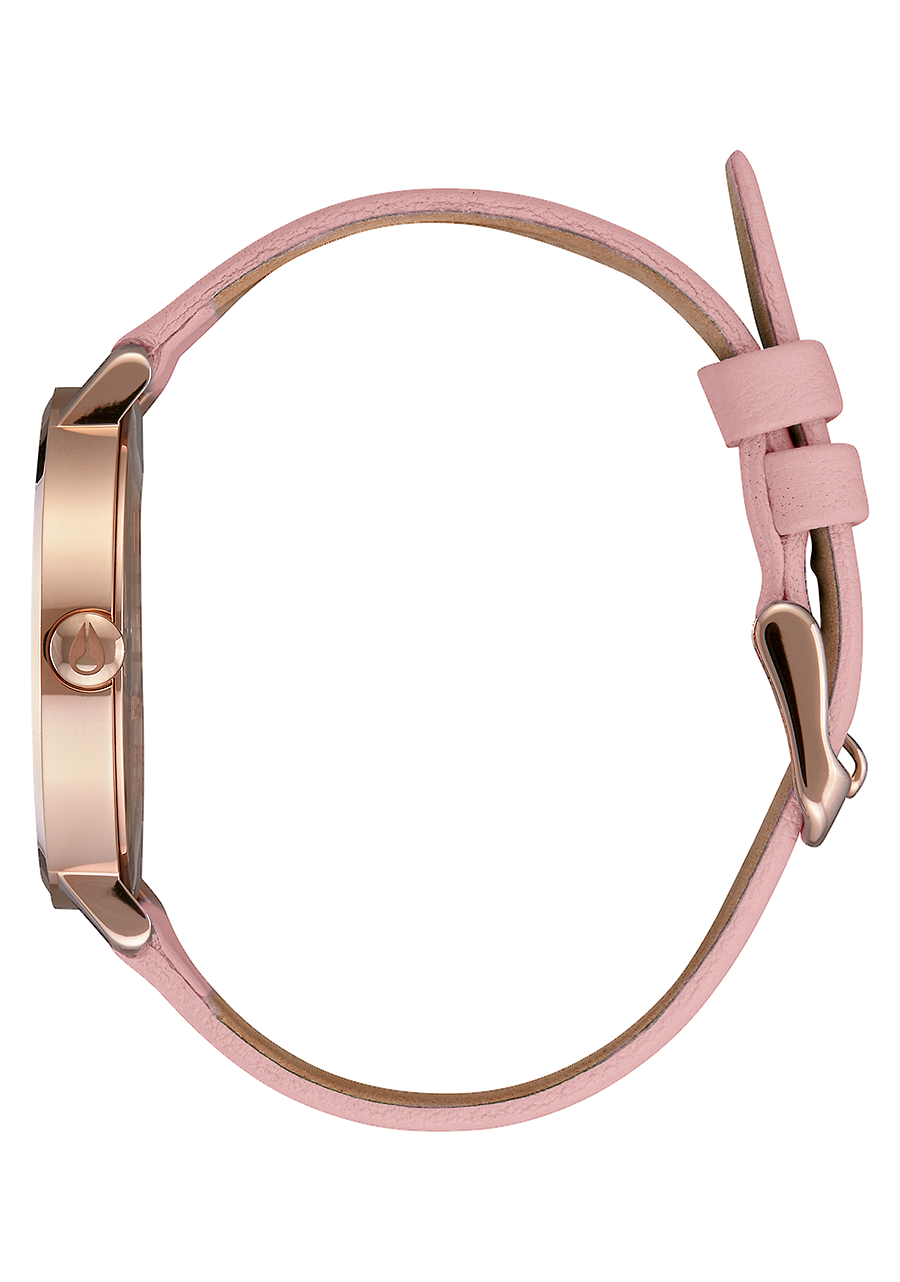 
NIXDEV01 Arrow Leather Analog Watch - Rose Gold / Light Pink - View 2