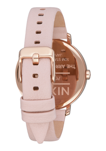 
NIXDEV01 Arrow Leather Analog Watch - Rose Gold / Light Pink - View 3