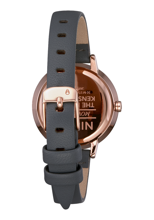 Medium Kensington Leather - Rose Gold / Gray