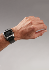 
NIXDEV01 High Tide Digital Watch - Silver / Black - View 8