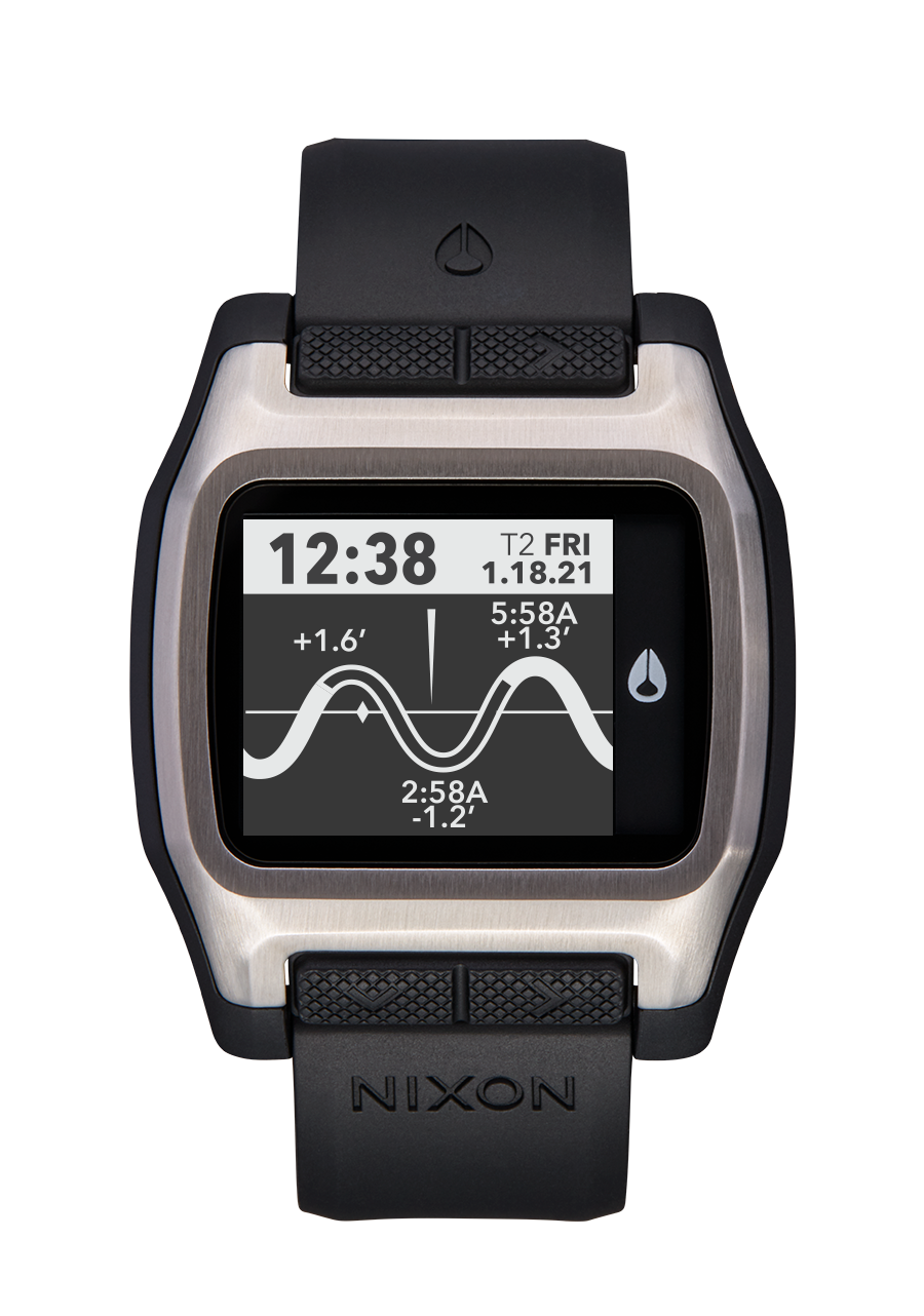 
NIXDEV01 High Tide Digital Watch - Silver / Black - View 6