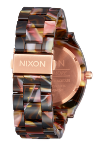 
NIXDEV01 Time Teller Acetate Analog Watch - Rose Gold / Pink Tortoise - View 3