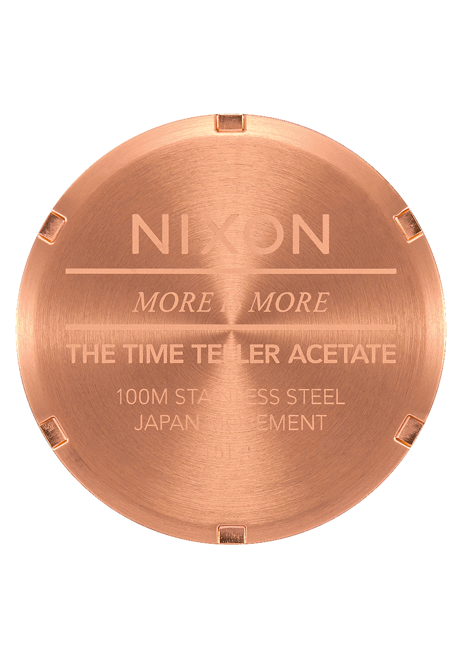
NIXDEV01 Time Teller Acetate Analog Watch - Rose Gold / Pink Tortoise - View 4