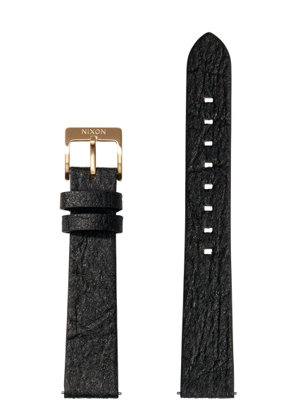 16mm Pineapple Leather Band - Black