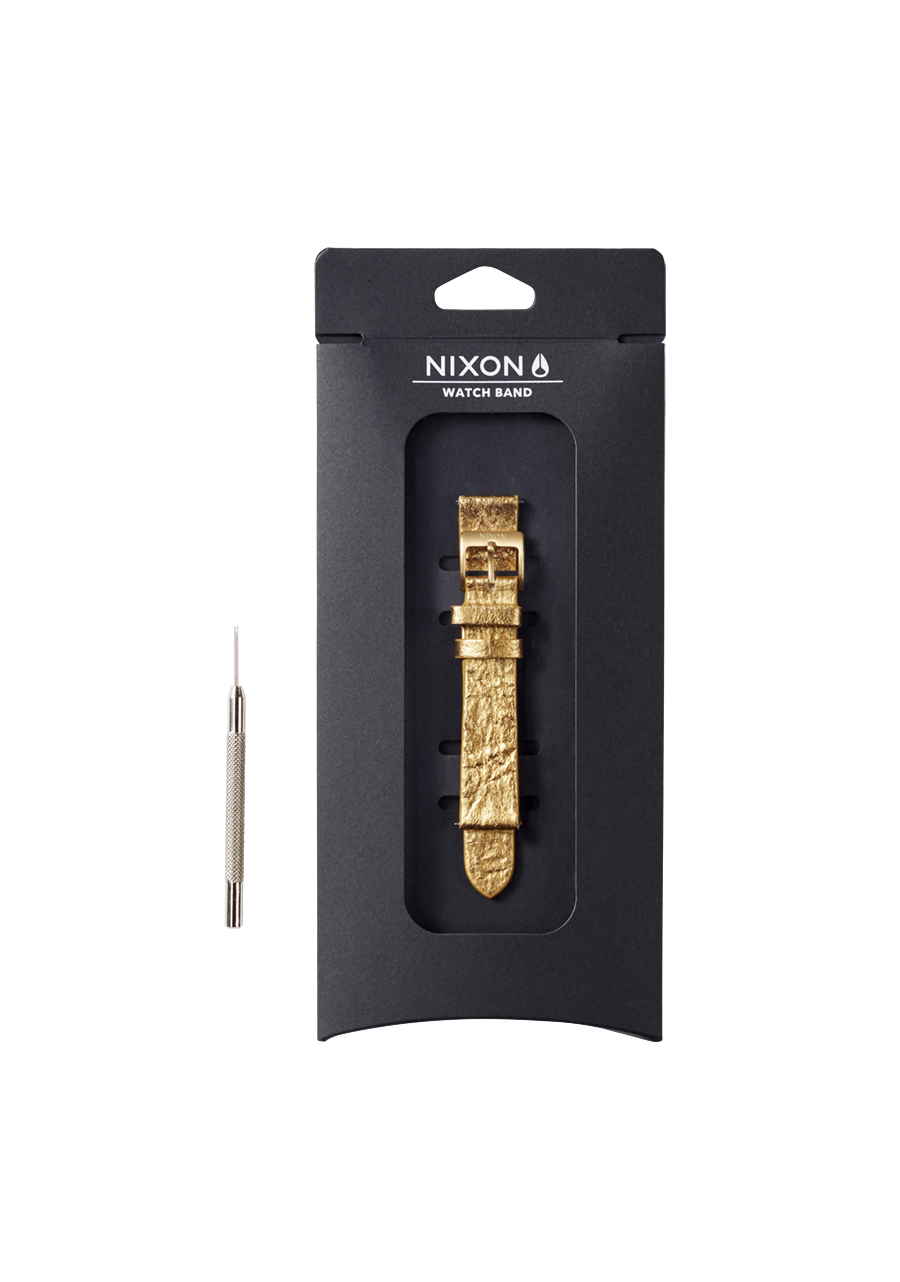 
16mm Pineapple Leather Band - Gold Foil View 3