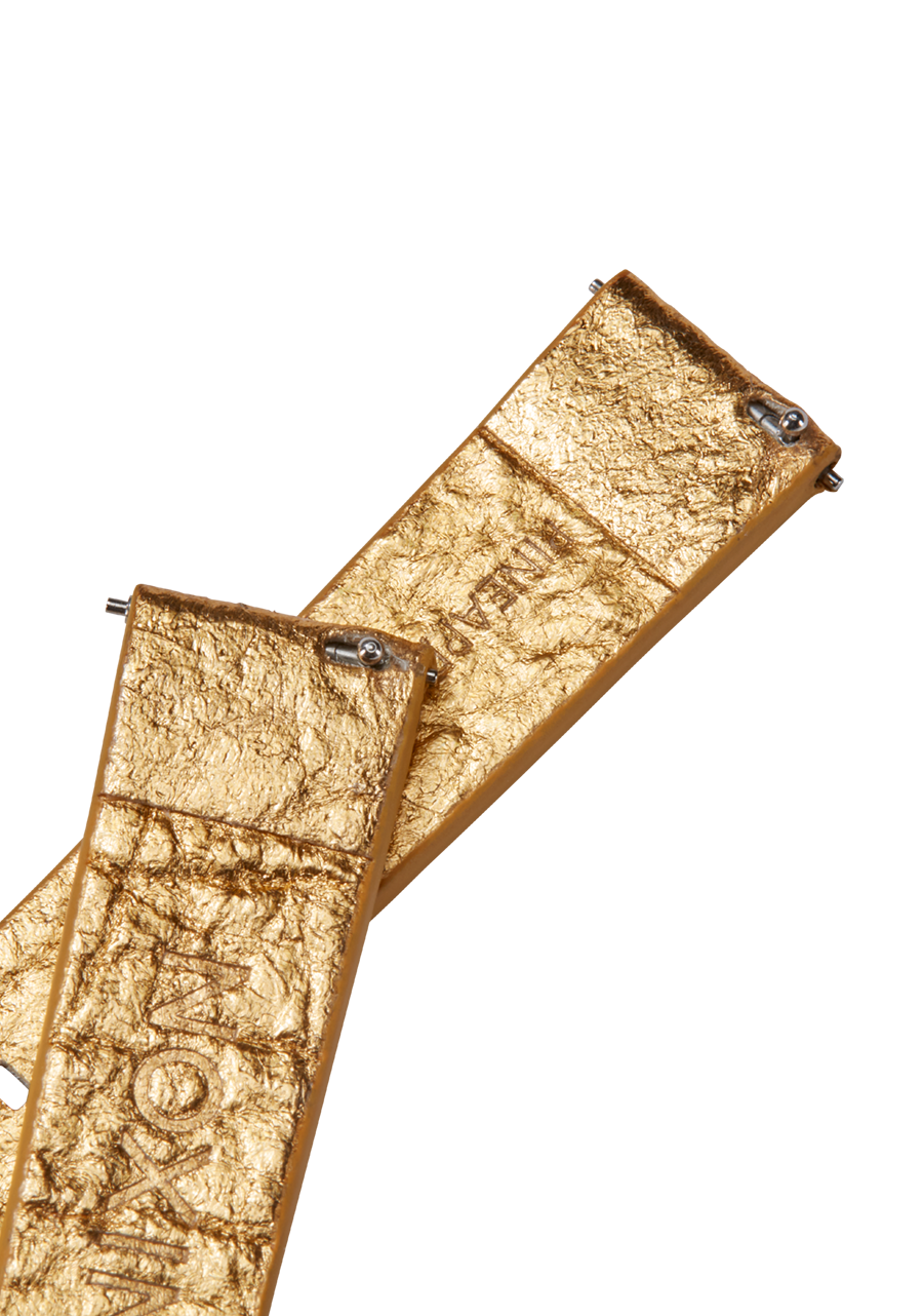 
16mm Pineapple Leather Band - Gold Foil View 4