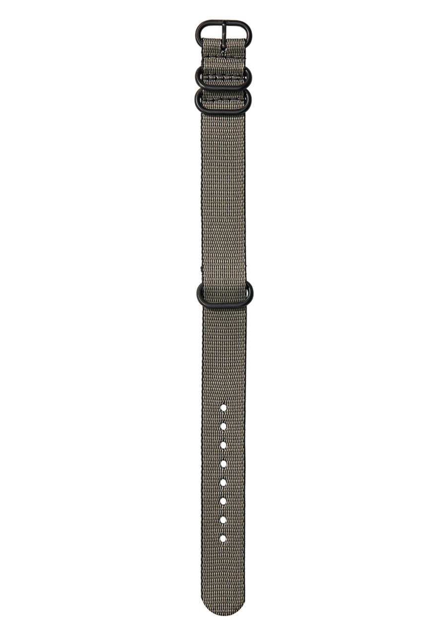 
20mm Nylon #TIDE NATO Band - Khaki / Black View 1