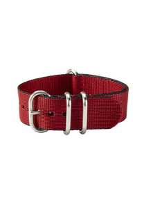 
20mm Nylon #TIDE NATO Band - Red / Black View 2