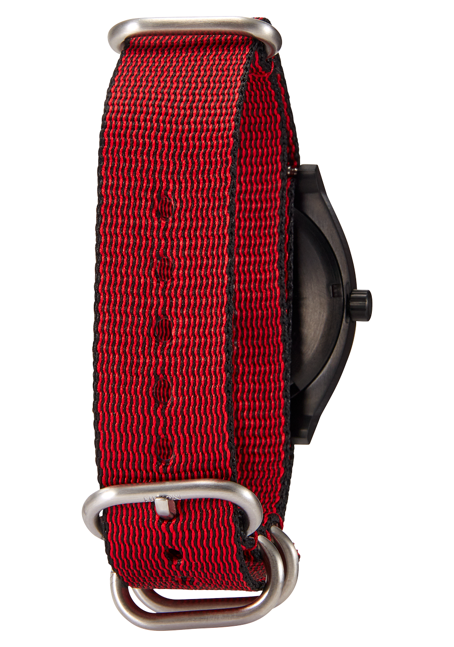 
20mm Nylon #TIDE NATO Band - Red / Black View 5