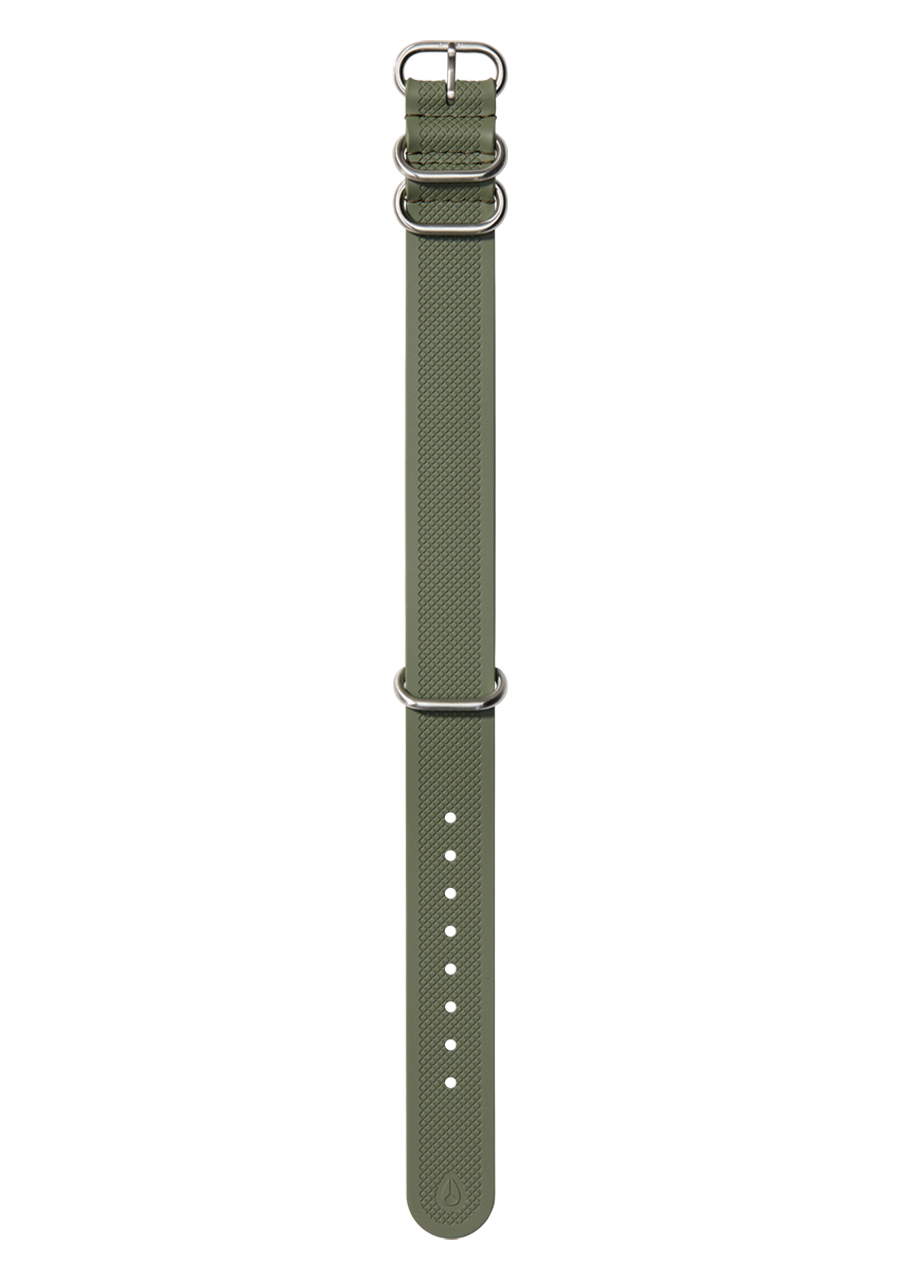 
20mm FKM Rubber NATO Band - Olive View 1