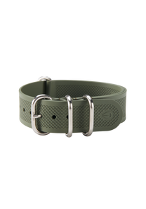 
20mm FKM Rubber NATO Band - Olive View 2