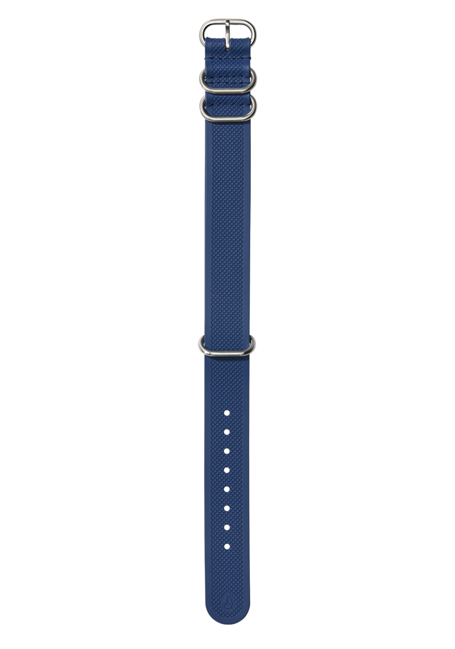
20mm FKM Rubber NATO Band - Navy / Blue View 1