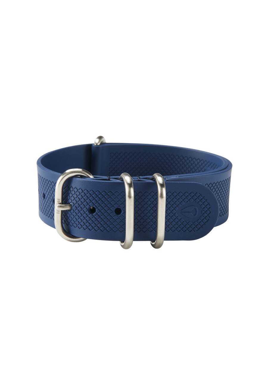 
20mm FKM Rubber NATO Band - Navy / Blue View 2