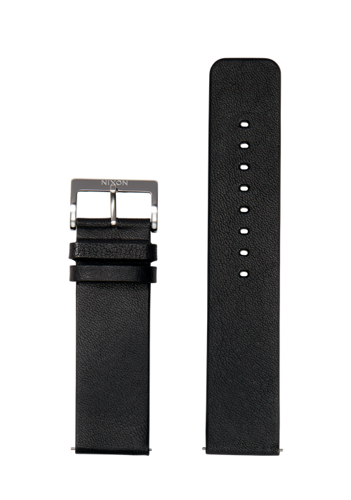 23mm Vegetable Tanned Leather Band - Black