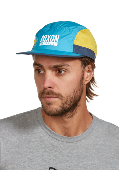 Night Runner Strapback Hat - Aqua / Yellow