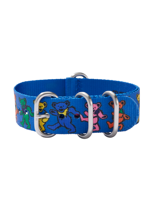 Free GWP Grateful Dead 20mm Recycled NATO Band - Blue / Dancing Bears